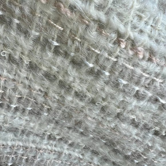 Nantucket Looms Windswept Ivory Handwoven Multi-Fiber Throw Blanket UNUSED NWT - Picture 5 of 13